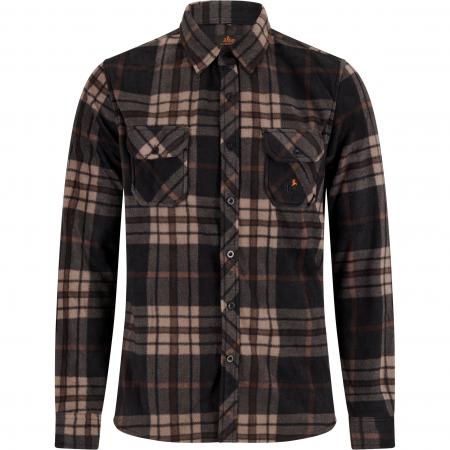  Fleecehemd Winterberg Herren (Anthrazit/Braun)