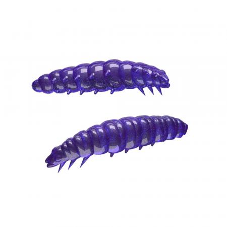  Larva Kunstköder (purple white glitter)