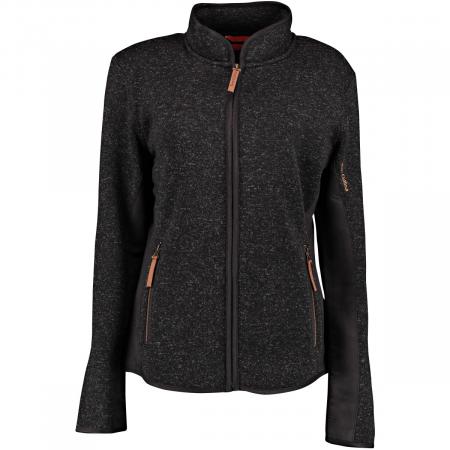 Detit Strickfleece Jacke Damen (Anthrazit)