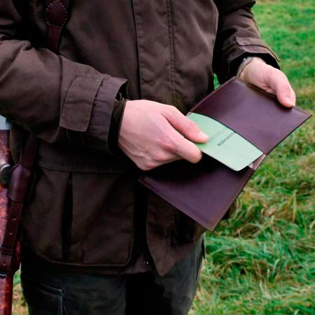  Leather Hunting Licence Case (Brown)