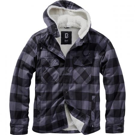  Lumber Jacket Hooded Herren, mit Kapuze (Black/Grey)