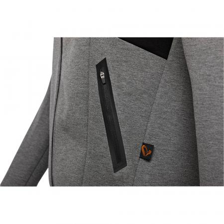 Savage Gear Tec-Foam Zip Hoodie Herren (Dark Grey Melange)