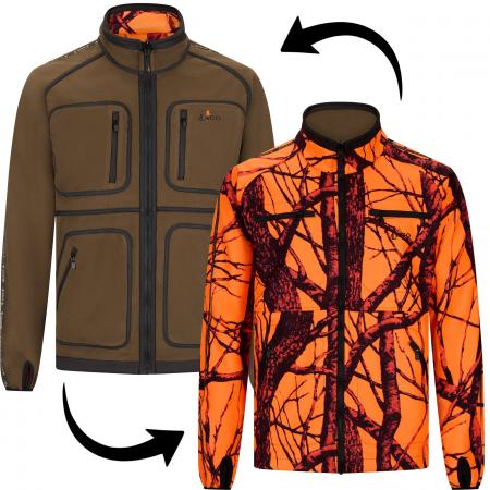  Wendejacke Asko Herren (Oliv/Orange Camouflage)
