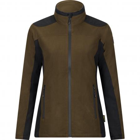 il Lago Sie Funktions-Fleecejacke Avalanche Damen (Dunkeloliv/Schwarz)