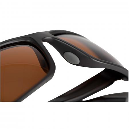  Grey Wrap Mirror Sunglasses (Brown Lens)