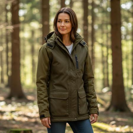  Funktionsjacke Huntress Damen (Dunkeloliv/Braun)