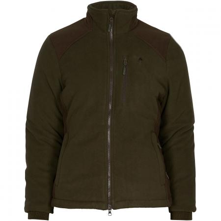 Pinewood Harriette Padded Fleece Jacket Damen (Green/Suede Brown)