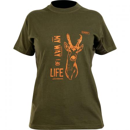  Branded Roe Deer T-Shirt Damen (Dunkeloliv)