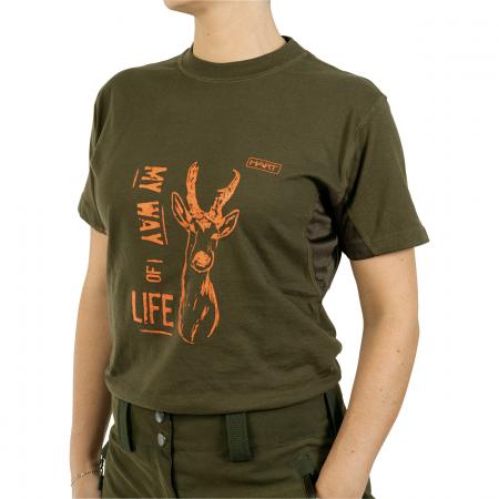  Branded Roe Deer T-Shirt Damen (Dunkeloliv)