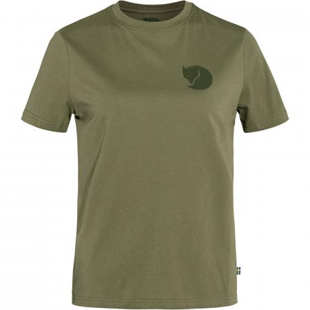 Fjällräven Övik Fox Boxy Logo Tee W Damen (Green)