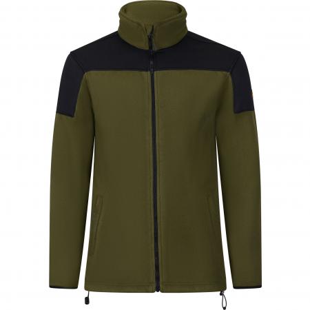 Fleecejacke Rouven Herren (Oliv/Schwarz)