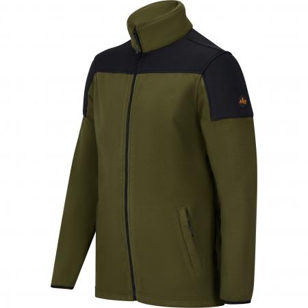  Fleecejacke Rouven Herren (Oliv/Schwarz)