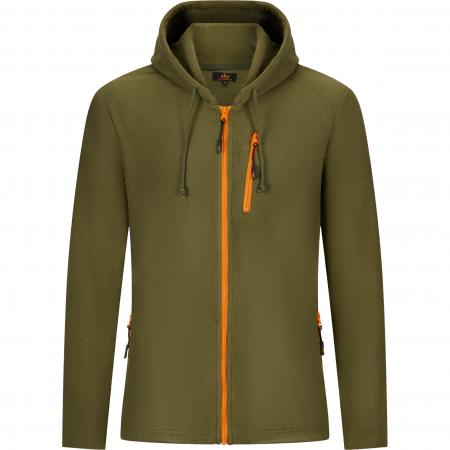  Fleecejacke Leif Herren (Oliv Meliert)