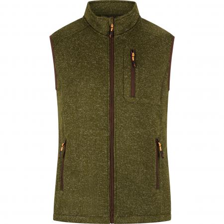  Strickfleece-Weste Eric Herren (Oliv)