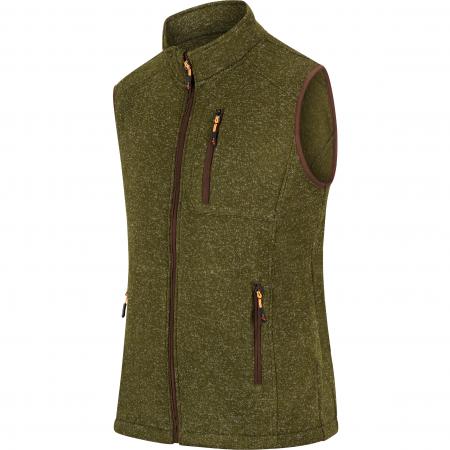  Strickfleece-Weste Eric Herren (Oliv)