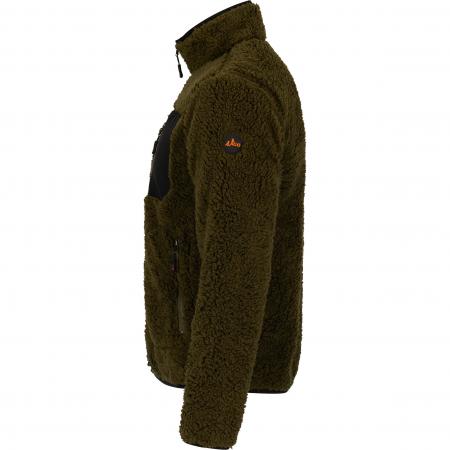  Teddyfleece-Jacke Halver Herren (Oliv/Schwarz)