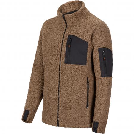  Teddyfleece-Jacke Tammo Herren (Braun/Schwarz)
