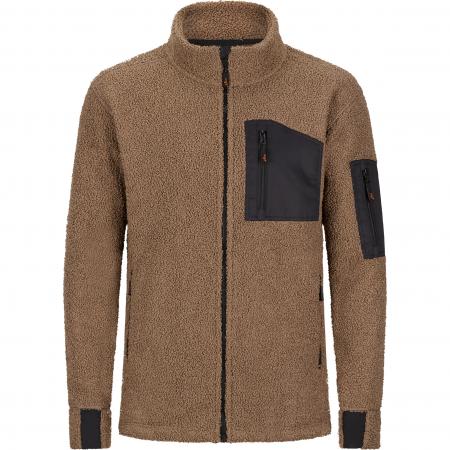  Teddyfleece-Jacke Tammo Herren (Braun/Schwarz)