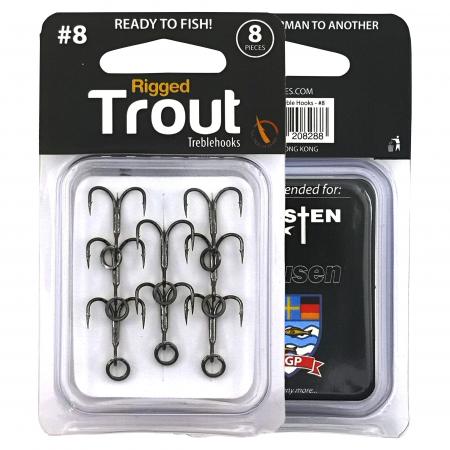  Rigged Trout Treble Hooks