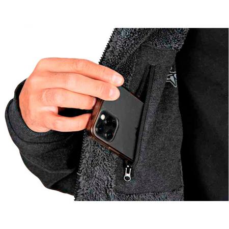  Reversible Sherpa Hoody Herren (Black)