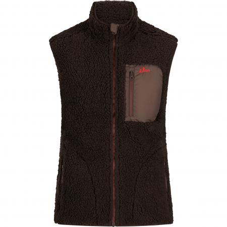  Teddyfleece-Weste Herren (Braun/Rot)