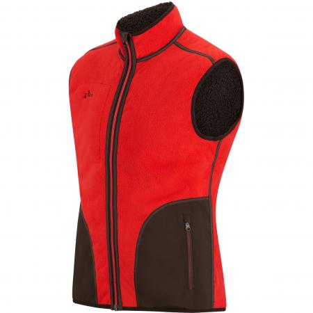 il Lago Prestige Teddyfleece-Weste Herren (Braun/Rot)