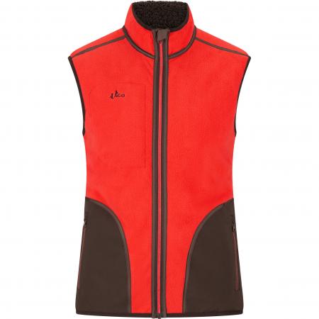 il Lago Prestige Teddyfleece-Weste Herren (Braun/Rot)