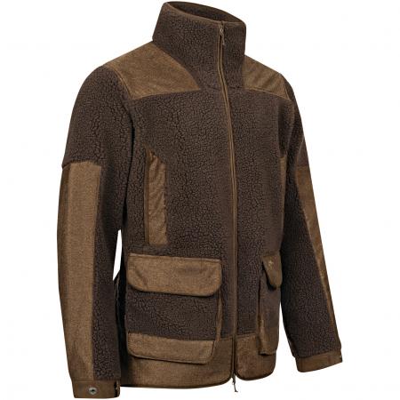  Sherpa Fleece Jacke Herren (Dunkelbraun)