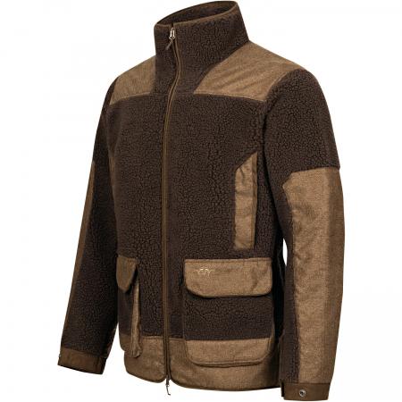  Sherpa Fleece Jacke Herren (Dunkelbraun)