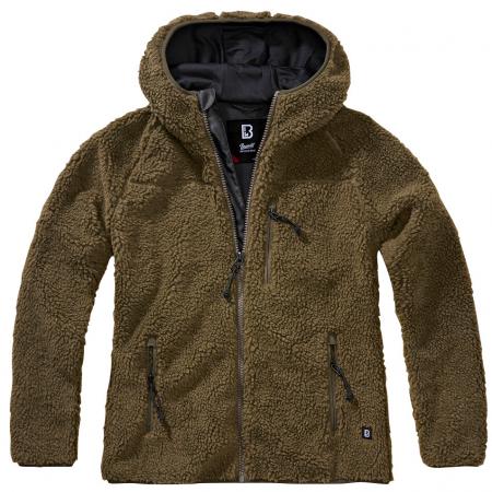 Brandit Women Teddyfleece Jacket Hooded Damen, mit Kapuze (Olive)