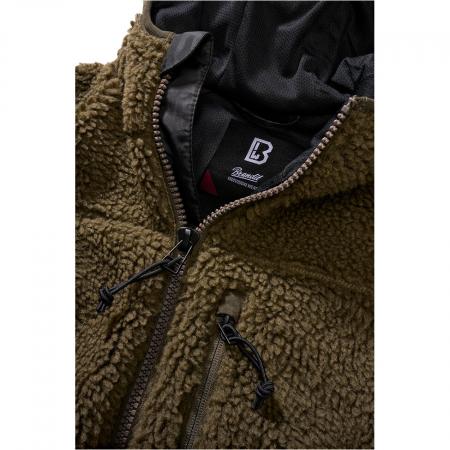 Brandit Women Teddyfleece Jacket Hooded Damen, mit Kapuze (Olive)