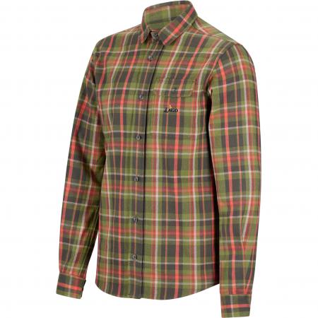  Oberhemd Toronto Herren (Oliv/Rot)