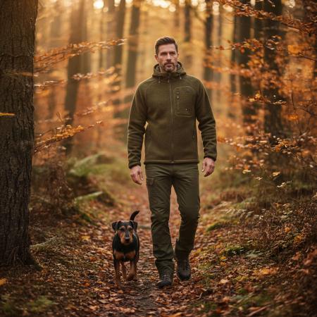  Lodenfleece-Jacke Geo Pro Membran Herren (Oliv)