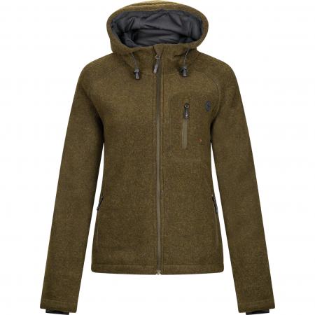 il Lago Sie Membran Lodenfleece-Jacke Geo Pro Damen (Oliv)