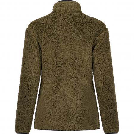 il Lago Sie Faserpelzjacke Alva Damen (Oliv/Schwarz)