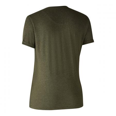  2er-Pack Ladies Basis T-Shirts Damen (Adventure Green Melange, Grey Melange)
