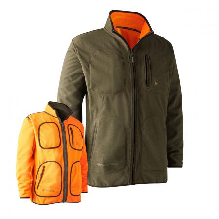  Gamekeeper Bonded Fleecejacke Herren, wendbar (Orange)