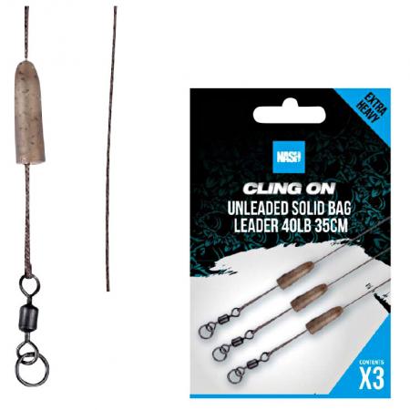  Ready Tied Unleaded Solid Bag Leader 35cm