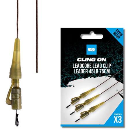  Cling On Leadcore Lead Clip Leader 75cm