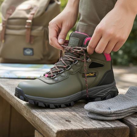  Outdoorboots Alba ATX Damen (Oliv/Pink)