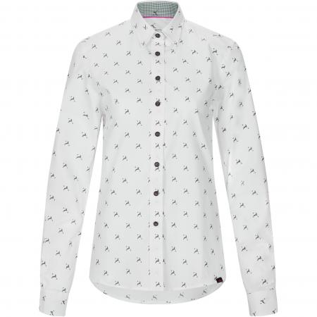 Bluse Hirschlein Damen (Weiß)
