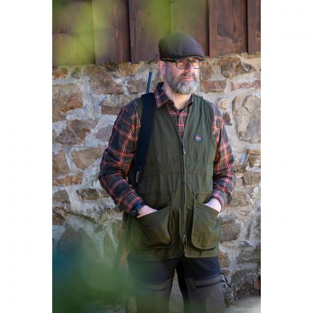 Hemd Leon Herren (Oliv/Rot)