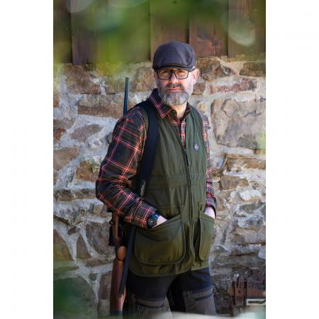  Hemd Leon Herren (Oliv/Rot)