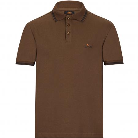 il Lago Prestige Poloshirt Pique Herren (Braun)