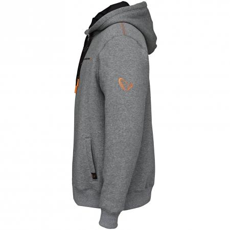 Classic Zip Hoodie Herren (Grey Melange)