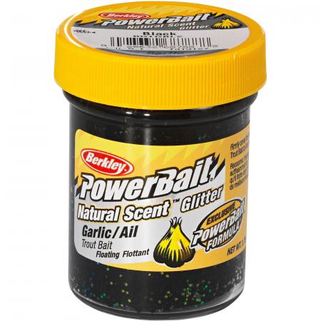  PowerBait® Natural Glitter Trout Bait (Garlic Black Glitter)