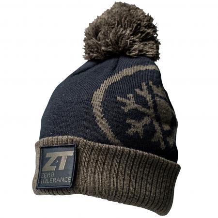 Nash Zero Tolerance Patch Bobble Hat Unisex (Schwarz/Oliv)