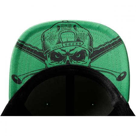  Skull Flatbill Cap (Black/Green)