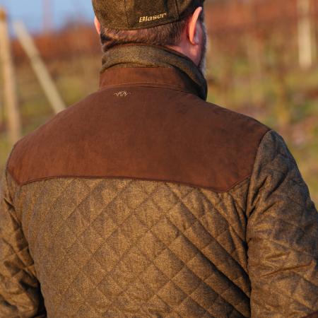  Vintage Jacke Miles Herren (Dunkelbraun Mélange)
