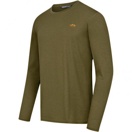 Blaser Base 160 Merino Langarm Hemd Herren (Dunkel Oliv)